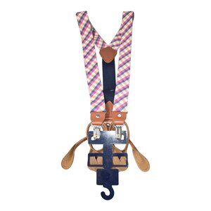 New - Roundtree & Yorke Men's Plaid Suspenders